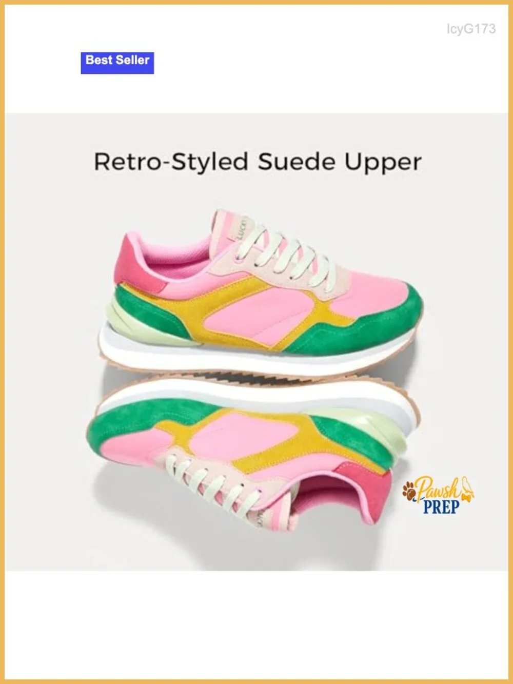 Women's Platform Sneakers Suede Colorblock Retro Casual Walking Shoes
